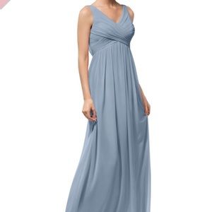 Azazie dusty blue bridesmaid dress